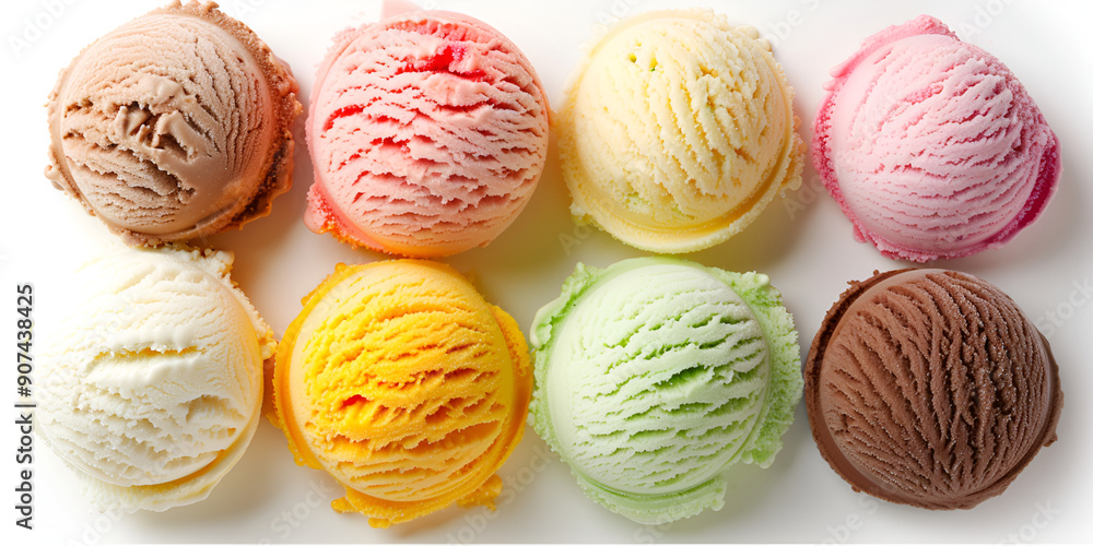 Five Flavors Ice Cream Scoops Five Flavors Ice Cream Scoops