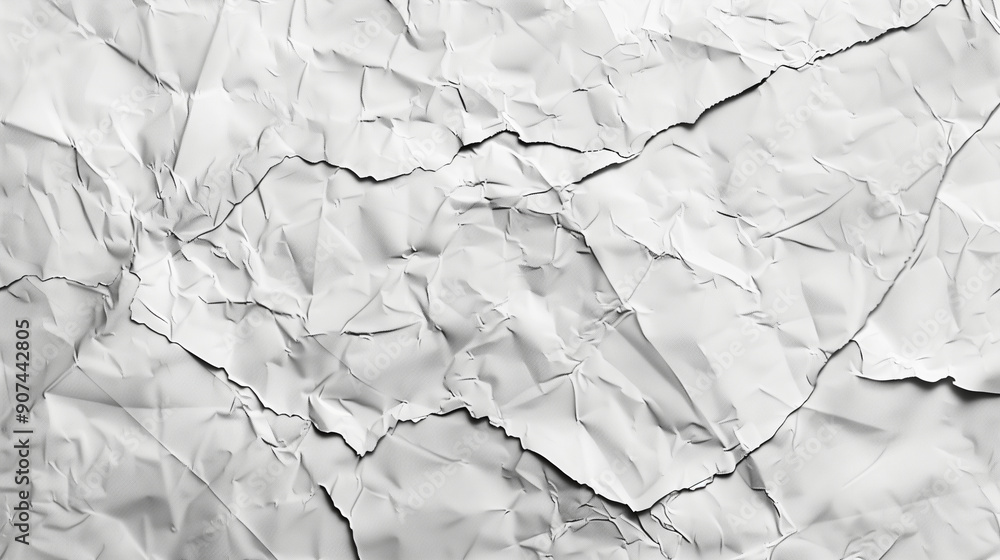 Aged White Paper with Creased and Crumpled Texture, Perfect for Urban Billboard Design and Grunge Backgrounds Aged White Paper with Creased and Crumpled Texture, Perfect for Urban Billboard Design and Grunge Backgrounds