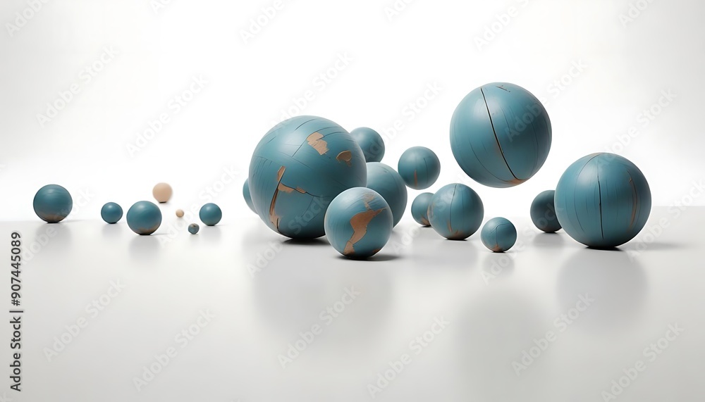 Wooden Spheres Arrangement Wooden Spheres Arrangement