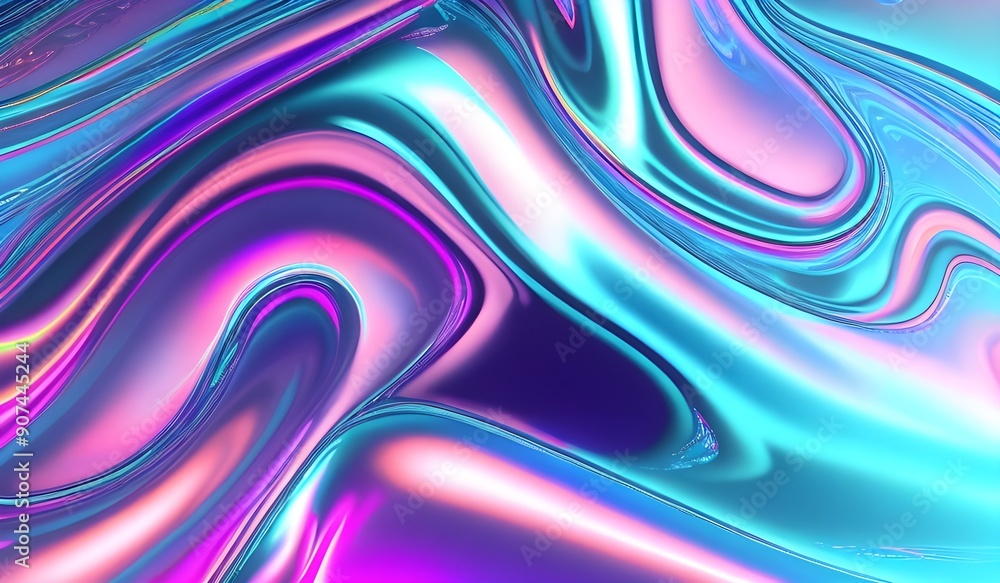 Holographic iridescent surface with a wrinkled vaporwave texture. Trendy design featuring multiple colors in an 80's webpunk neon style. This eye-catching aesthetic is perfect for modern digital art. Holographic iridescent surface with a wrinkled vaporwave texture. Trendy design featuring multiple colors in an 80's webpunk neon style. This eye-catching aesthetic is perfect for modern digital art.