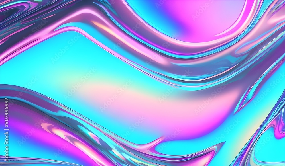 Holographic iridescent surface with a wrinkled vaporwave texture. Trendy design featuring multiple colors in an 80's webpunk neon style. This eye-catching aesthetic is perfect for modern digital art. Holographic iridescent surface with a wrinkled vaporwave texture. Trendy design featuring multiple colors in an 80's webpunk neon style. This eye-catching aesthetic is perfect for modern digital art.