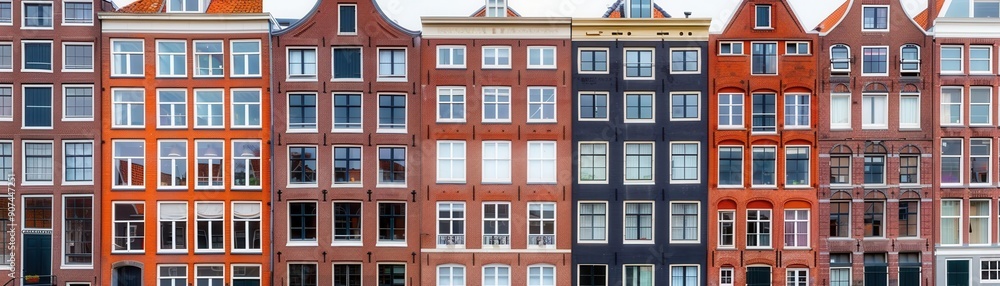 Dutch architecture, brick facades, selective focus, European charm, dynamic, overlay, canal Dutch architecture, brick facades, selective focus, European charm, dynamic, overlay, canal