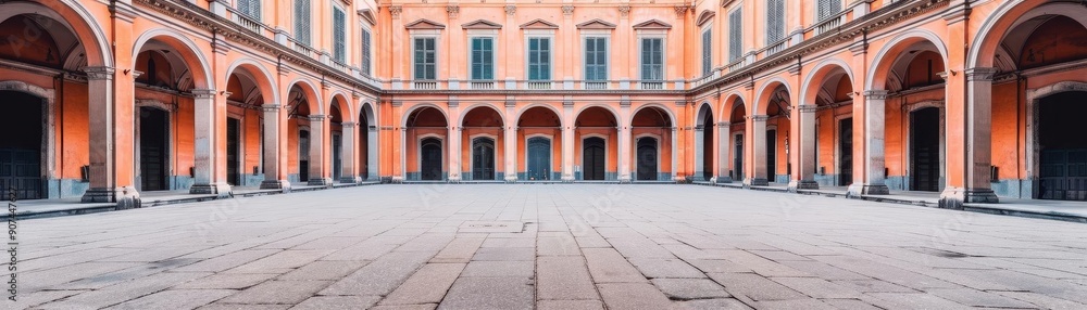 Renaissance Palazzo architecture, grand scale, focus on, Italian artistry, surreal, blend mode, urban square Renaissance Palazzo architecture, grand scale, focus on, Italian artistry, surreal, blend mode, urban square