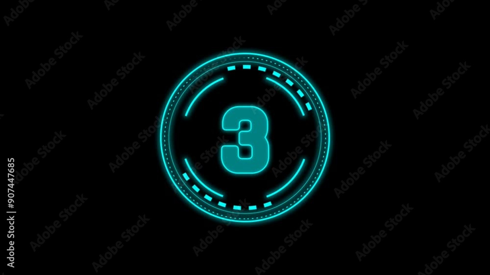 Simple animation showing a 10 times countdown timer on a black background Simple animation showing a 10 times countdown timer on a black background