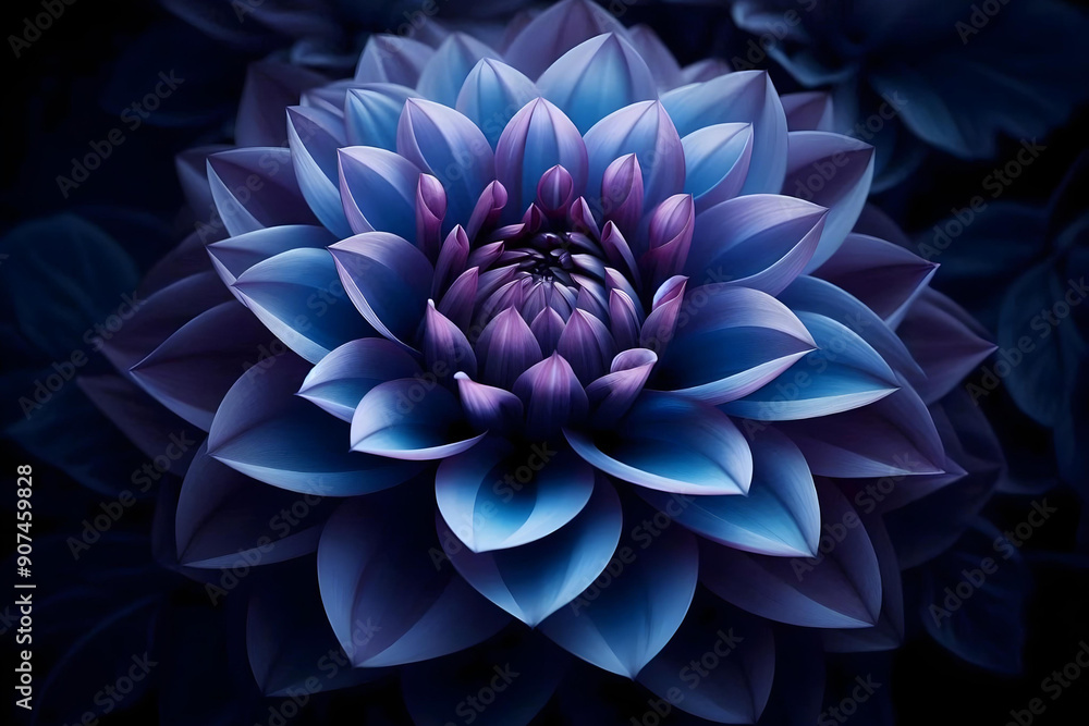 indigo dahlia macro photography indigo dahlia macro photography