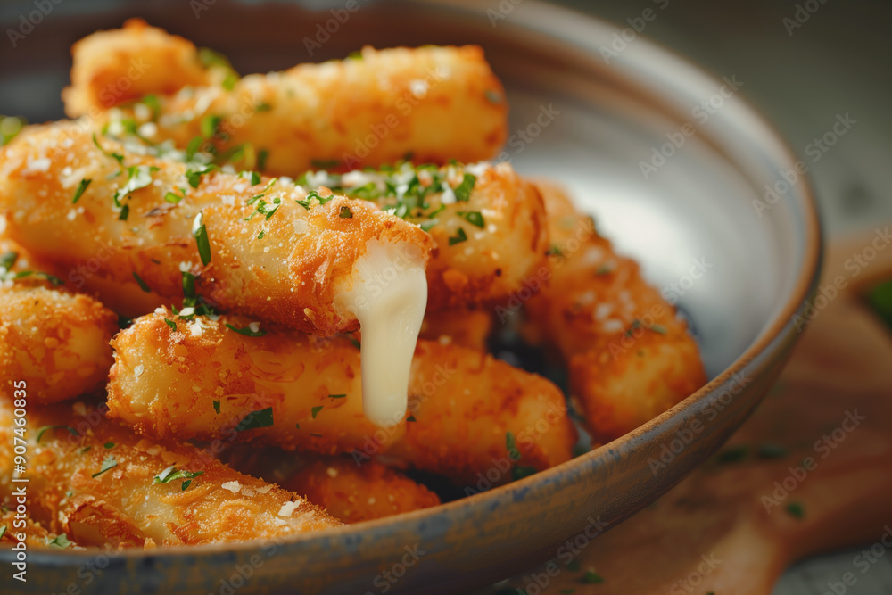 Fried mozzarella sticks with herbs Fried mozzarella sticks with herbs
