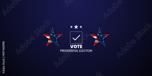 Presidential Election USA, 2024 Presidential election day in united states. illustration vector graphic