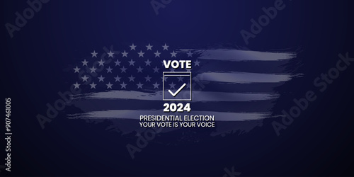 Presidential Election USA, 2024 Presidential election day in united states. illustration vector graphic