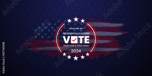 Presidential Election USA, 2024 Presidential election day in united states. illustration vector graphic
