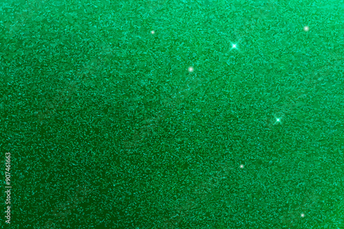 Glitter emerald background. Shiny green texture for party invitation, packaging, Christmas, New Year and birthday cards. Abstract  vector pattern