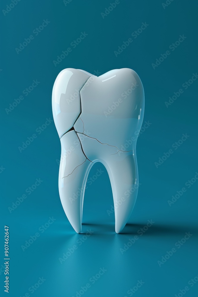 Craft a 3D icon depicting a tooth with composite bonding seamlessly repairing a chip Craft a 3D icon depicting a tooth with composite bonding seamlessly repairing a chip