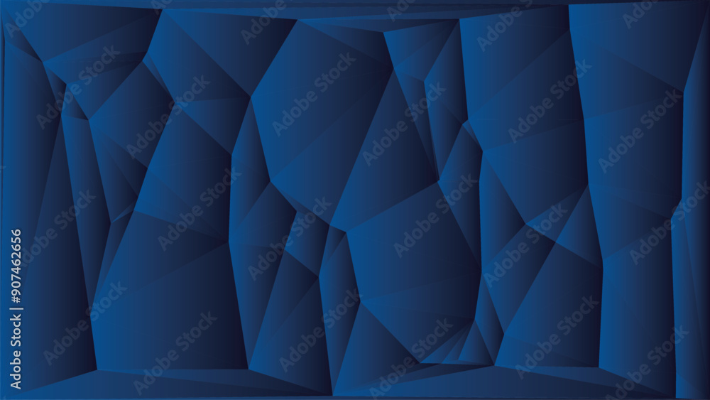 Obraz premium Abstract business background. Navy blue dark diamond or triangular technology wallpaper. Vector illustration.