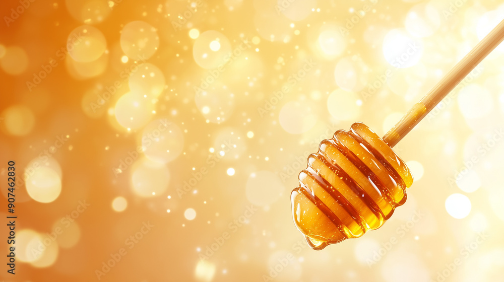 honey dripping from a dipper honey dripping from a dipper