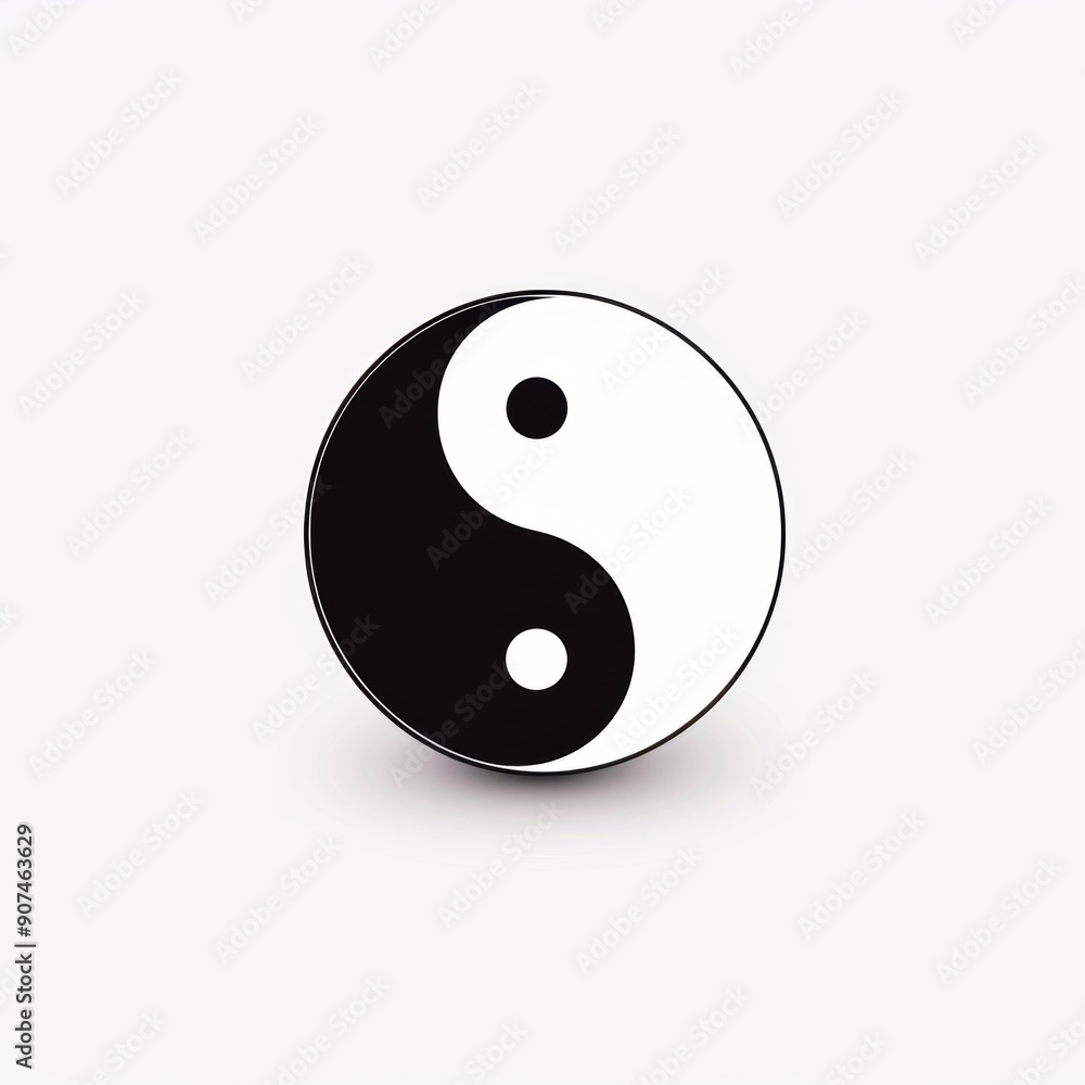 An abstract minimalist yin-yang icon with a modern twist, symbolizing balance and harmony. An abstract minimalist yin-yang icon with a modern twist, symbolizing balance and harmony.