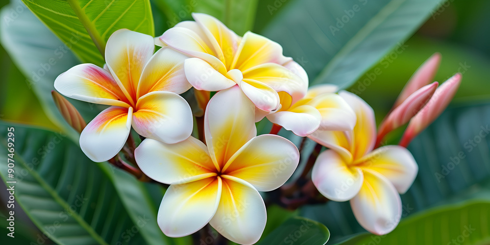 Frangipani flower flowers with a sweet fragrance and vibrant colors Frangipani flower flowers with a sweet fragrance and vibrant colors