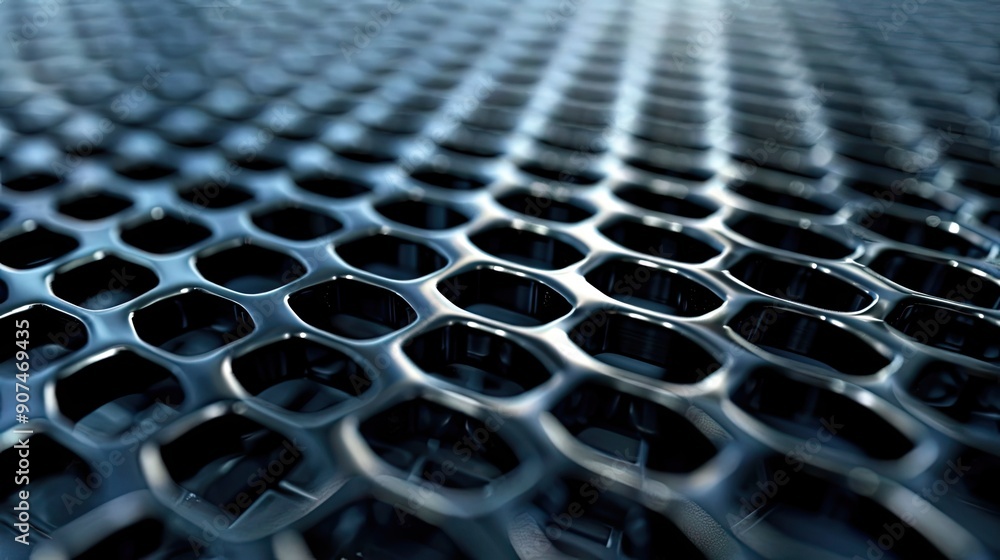 Naklejka premium metal grid or grille background.