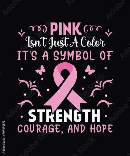 Breast Cancer Awareness Vector T Shirt Design Pink Ribbon Vector Design