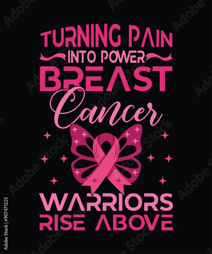 Breast Cancer Awareness Vector T Shirt Design Pink Ribbon Vector Design