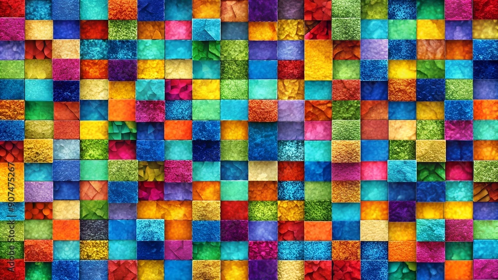 Abstract Splintered Squares: A Symphony of Color and Form generative AI Abstract Splintered Squares: A Symphony of Color and Form generative AI