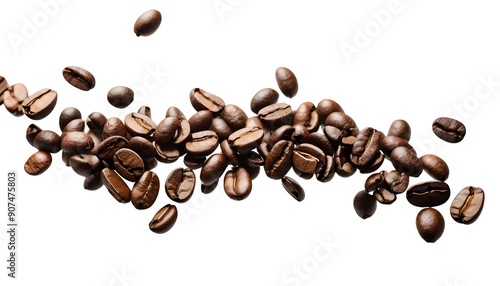 Coffee beans isolated on a white background