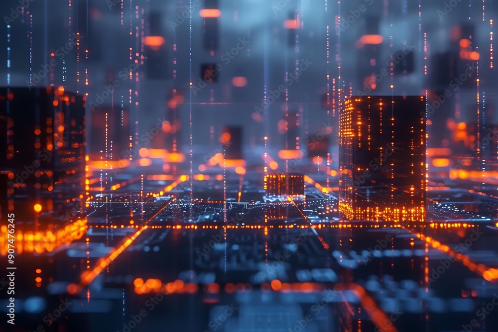 A futuristic cube network patterns Abstract digital data cube in technology future
A futuristic cube network patterns Abstract digital data cube in technology future