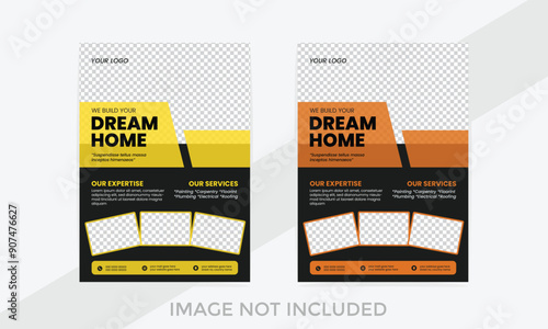 Modern and Creative real estate flyer design template