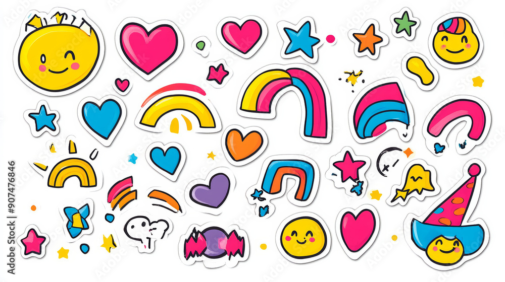 collection_of_colorful_playful_stickers collection_of_colorful_playful_stickers