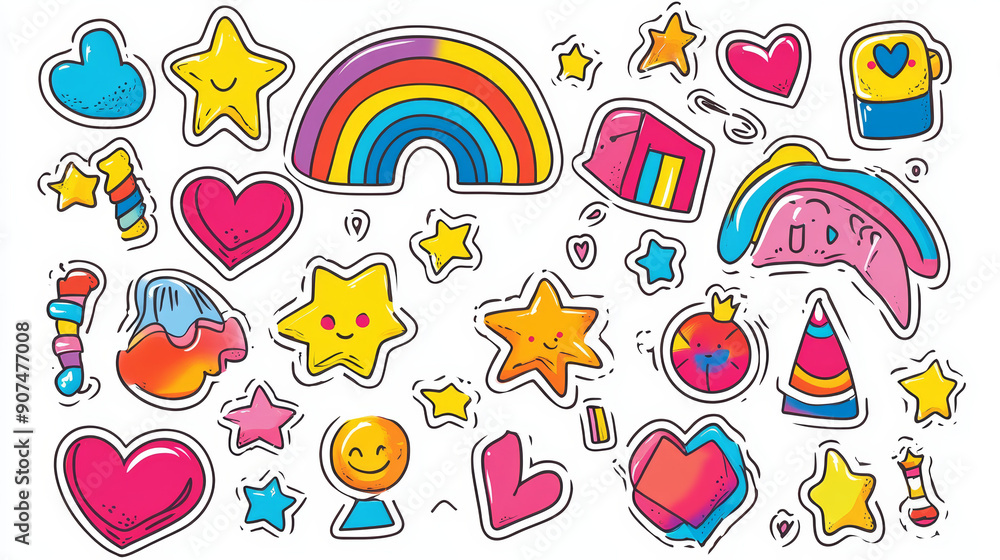 collection_of_colorful_playful_stickers collection_of_colorful_playful_stickers