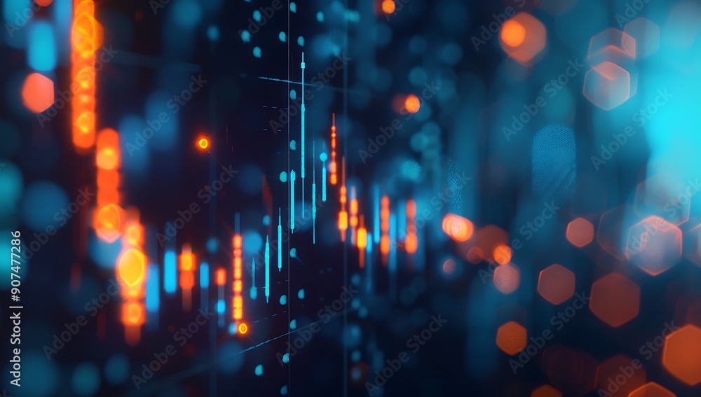 Financial Stock graph chart. Analyze stock market finance volume of stock market with Graph and chart holograph technology. Financial Stock graph chart. Analyze stock market finance volume of stock market with Graph and chart holograph technology.