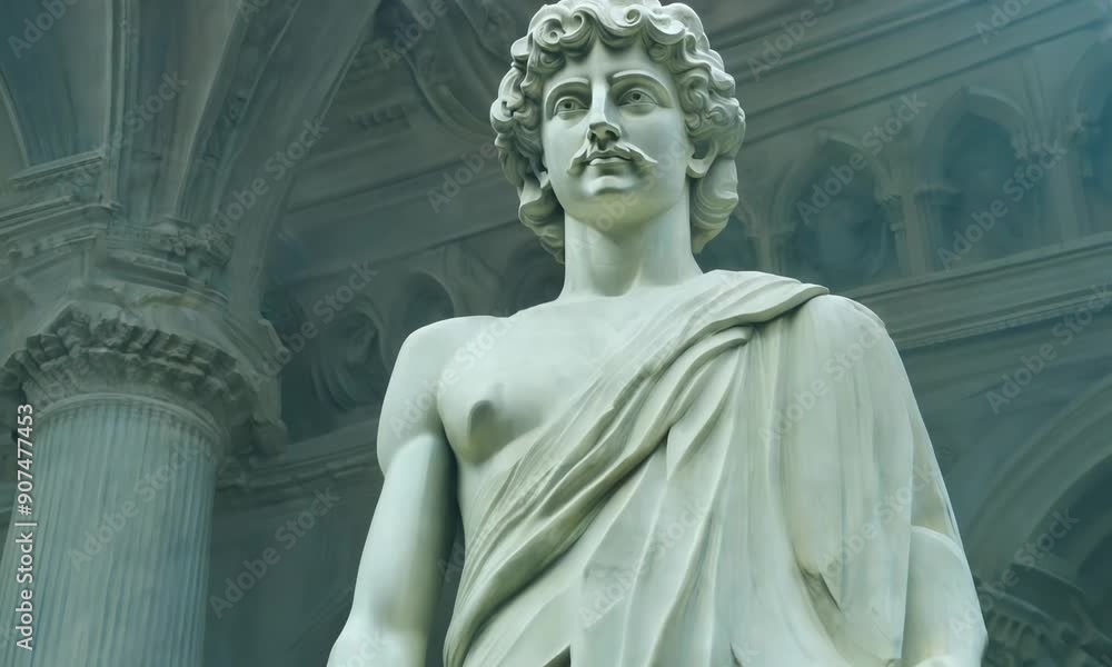 Classical Statue in Architectural Setting Classical Statue in Architectural Setting