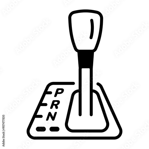 Gear level icon designed in linear style 