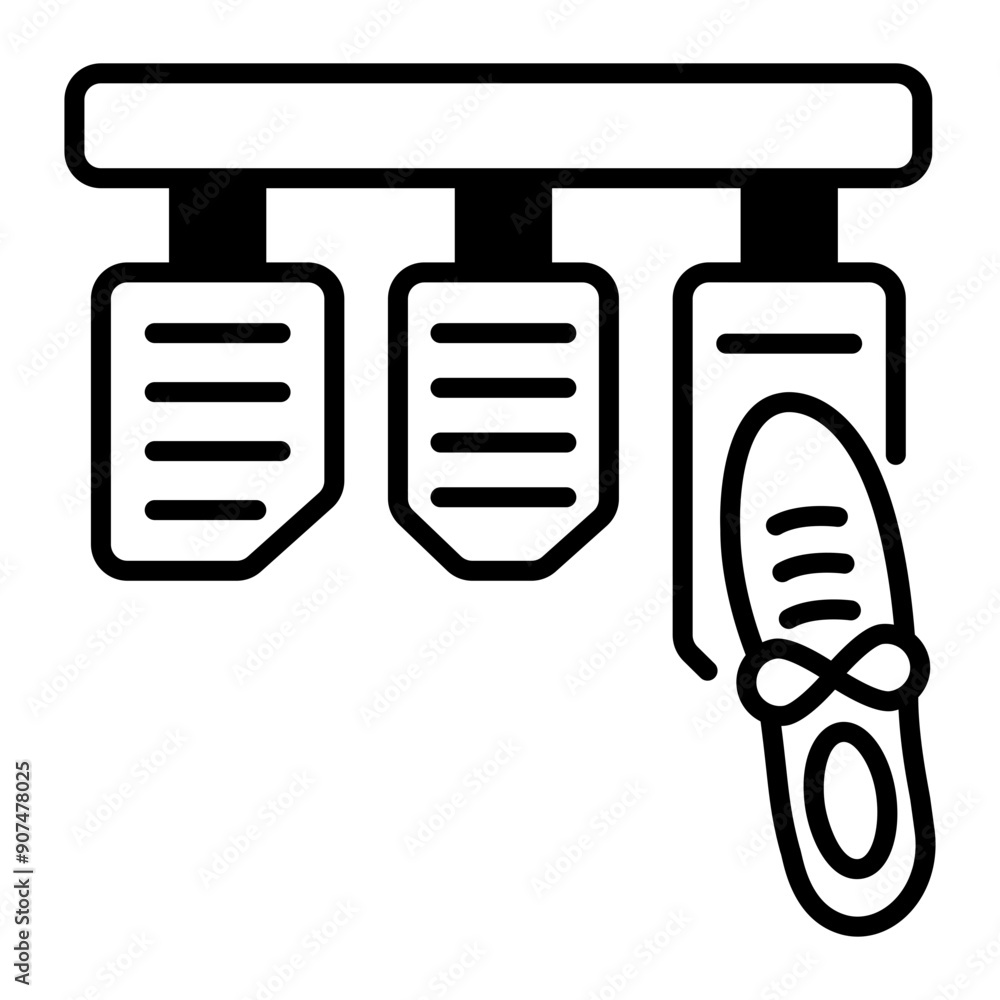 Automotive pedals outline style icon Automotive pedals outline style icon