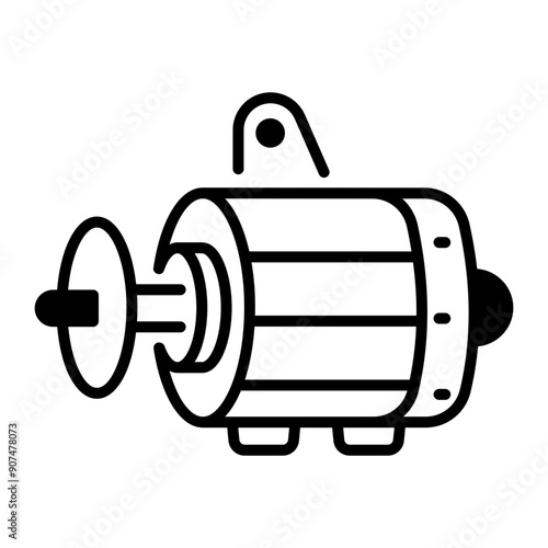 Photography Line style icon of car dynamo