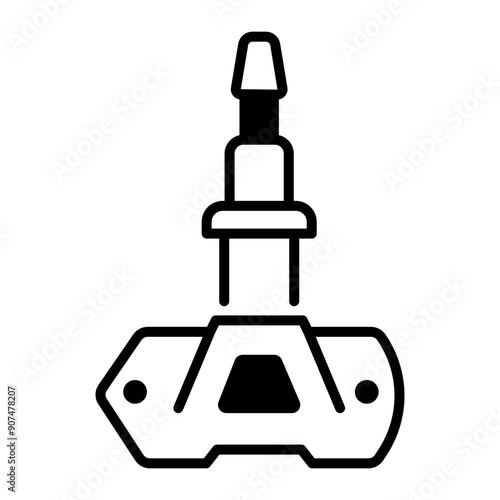 Line style icon of tpms sensor 