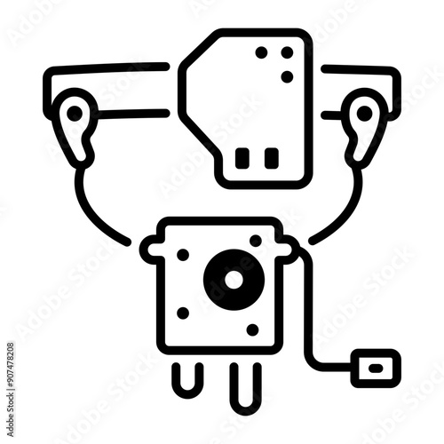 Window regulator linear style icon 