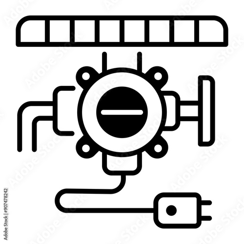 Outline style icon of throttle sensor 