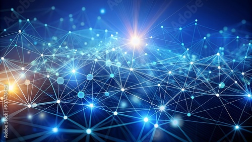 Wallpaper Mural Abstract Network of Data Connections: A Visual Representation of Modern Business Communication  AI generated Torontodigital.ca