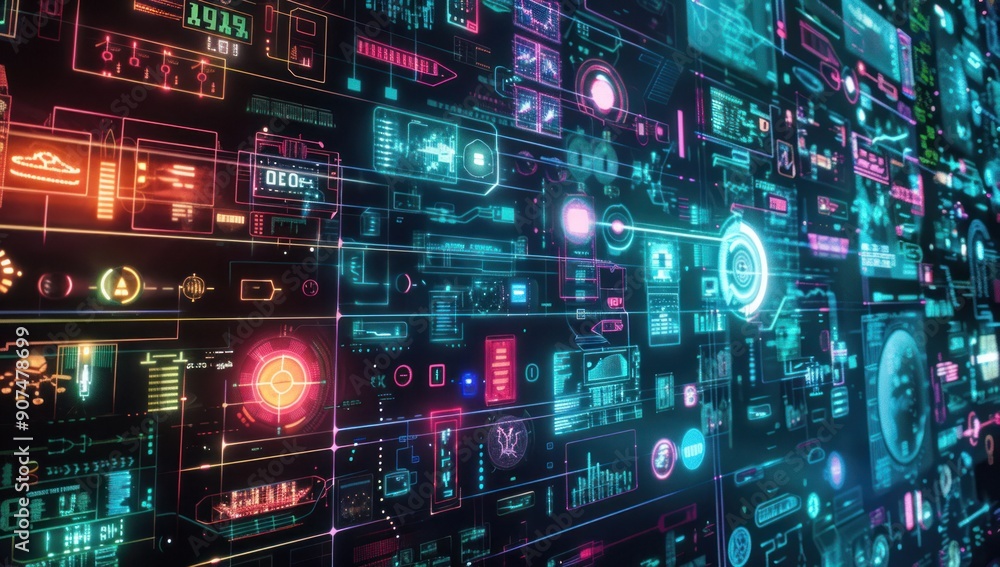 Abstract Futuristic Technology Interface Abstract Futuristic Technology Interface