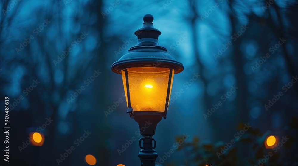 Single Street Light in the Night Single Street Light in the Night