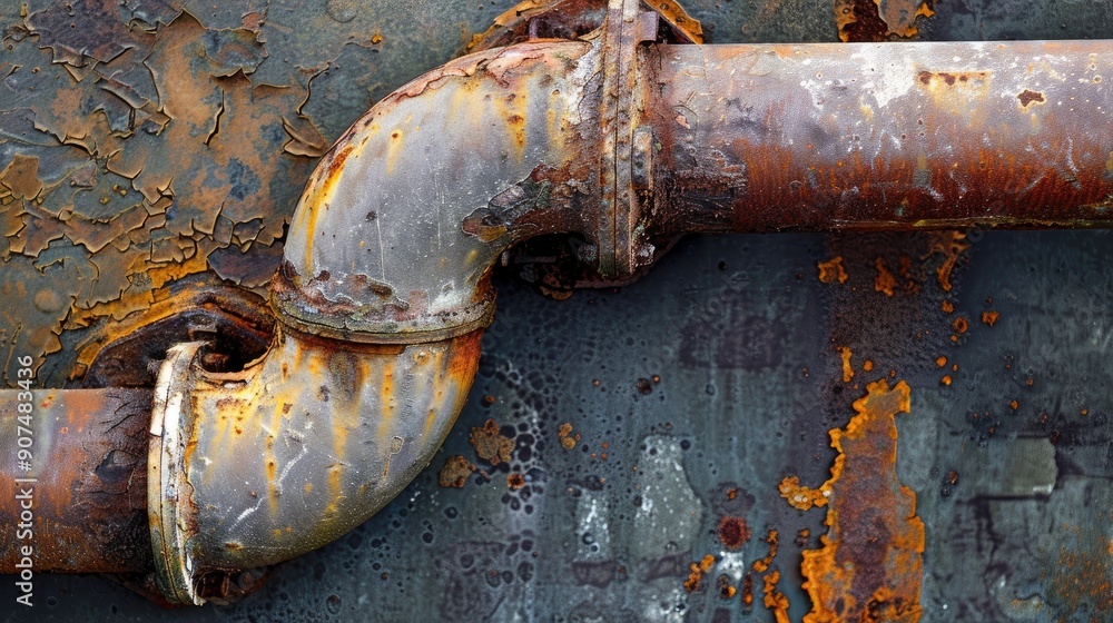 Curved metal pipe for draining Curved metal pipe for draining