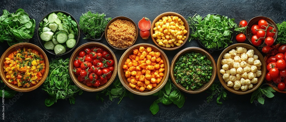 Normal angle shot of friends enjoying seasonal meals, bright ingredients on the table, positive vibes, soft lighting, space for text. Normal angle shot of friends enjoying seasonal meals, bright ingredients on the table, positive vibes, soft lighting, space for text.