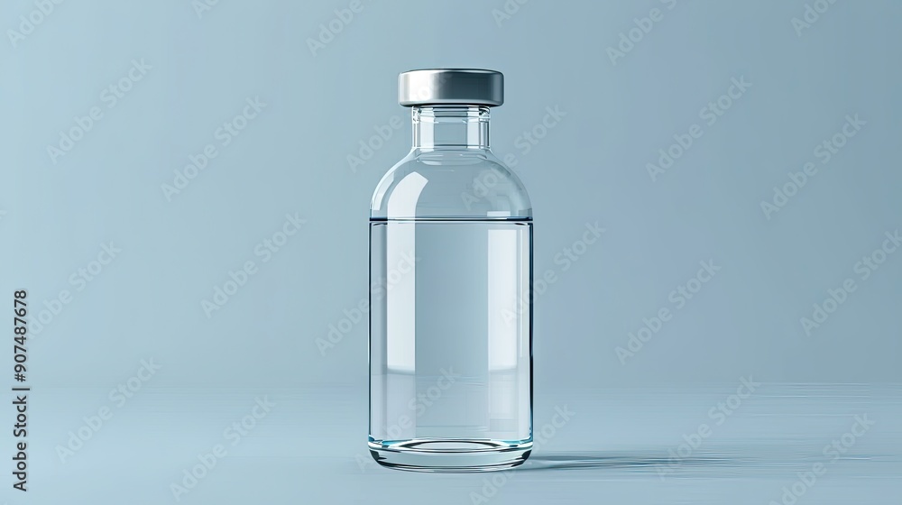 A clear bottle of water sits on a table A clear bottle of water sits on a table