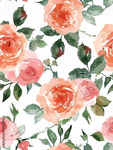Delicate floral watercolor design in gentle hues, perfect for beauty products or other uses.