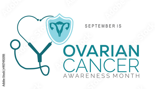 Ovarian Cancer Awareness Month is observed every year on September.Holiday concept background, placard, banner design template Vector illustration background design.