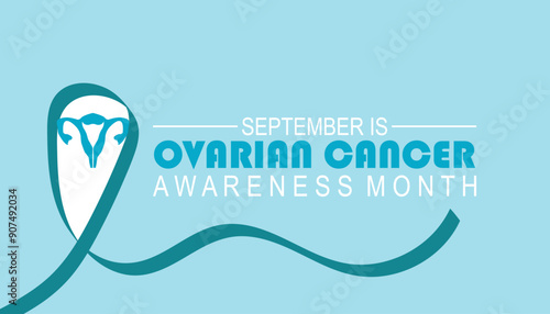 Ovarian Cancer Awareness Month is observed every year on September.Holiday concept background, placard, banner design template Vector illustration background design.