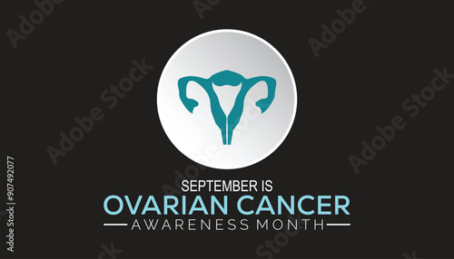 Ovarian Cancer Awareness Month is observed every year on September.Holiday concept background, placard, banner design template Vector illustration background design.