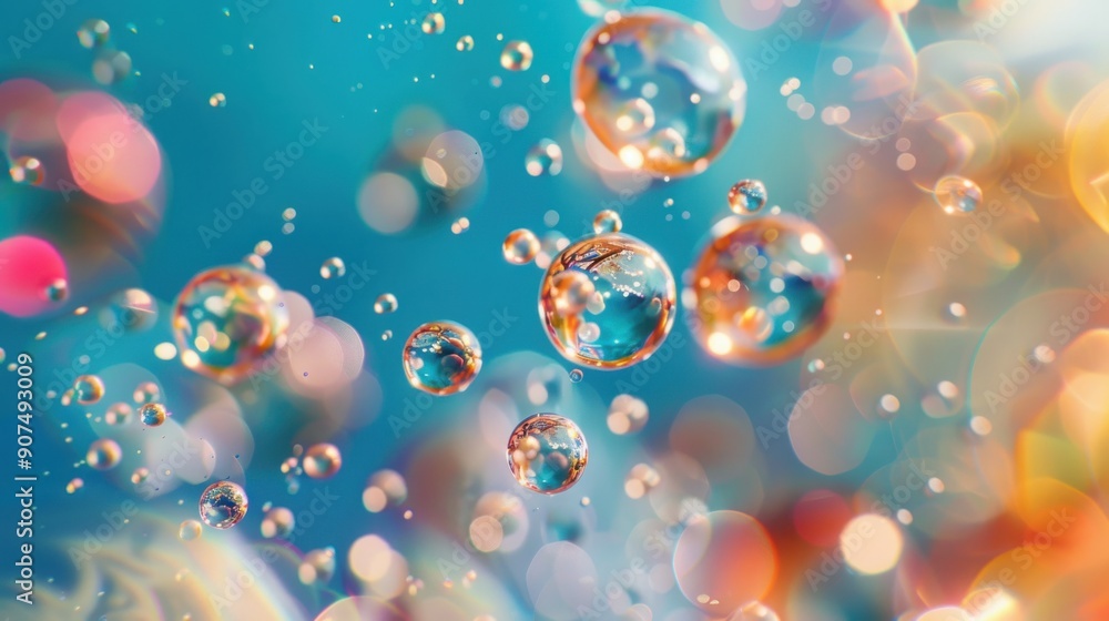 custom made wallpaper toronto digitalA colorful image of many bubbles floating in the air