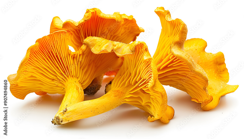 Chanterelle mushroom isolated on a white background Chanterelle mushroom isolated on a white background