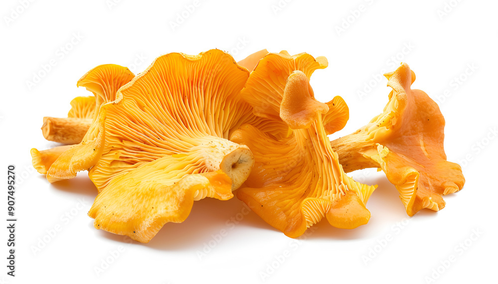 Chanterelle mushroom isolated on a white background Chanterelle mushroom isolated on a white background