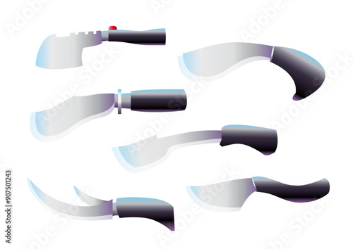 sword design on white background vector
